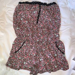 Strapless Roxy Floral Romper